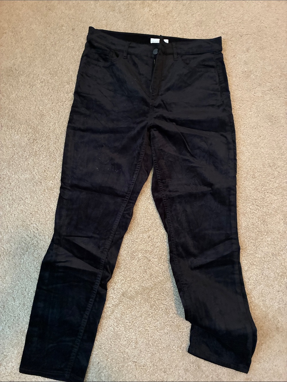 LOFT Black Skinny velvet Pants